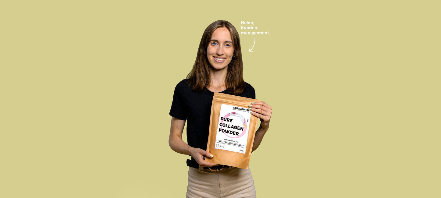 bio kollagen pulver collagen kapseln vegan proteinpulver hyaluron hyaluronsäure vitamine vitamin c superfood superfoods