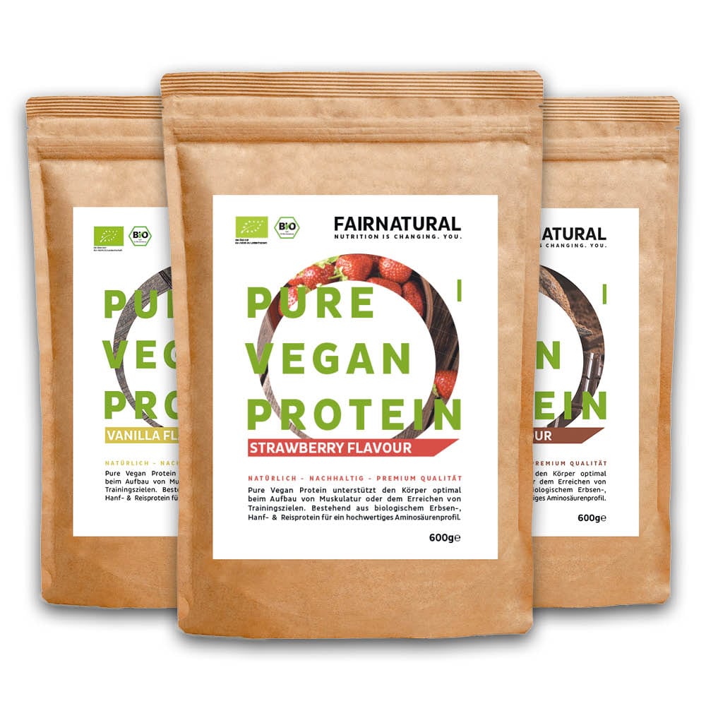 Bio Veganes Proteinpulver 3er Bundle (Sorten frei wählbar)